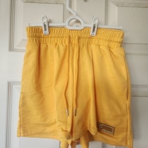 yellow sweatshorts